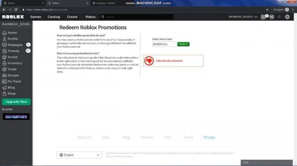 Roblox = NEW PROMO CODE FOR THE SPIDER COLA
