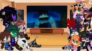 MS And Afton Family React To Enderman Rap||GACHA CLUB||FNAF||MINECRAFT||Part 1
