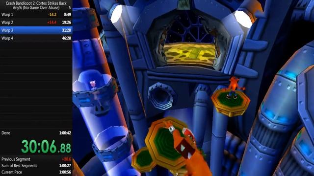 Crash Bandicoot 2: Cortex Strikes Back Any% No Game Over Abuse Speedrun 57:53 смотреть онлайн