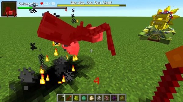 Barako The Sun Chief Vs. Mutant Monsters in Minecraft