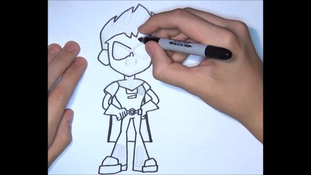 How To Draw Robin From Teen Titans Go! ✎ YouCanDrawIt ツ 1080p HD