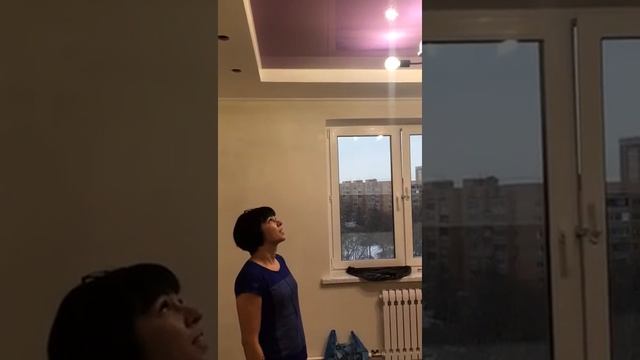 Мария, цветной потолок "Галактика" - кухня. смотреть онлайн