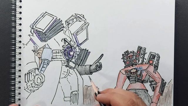 Drawing Titan TV-Man And Titan Speakerman 😱😱😱 Part 2
