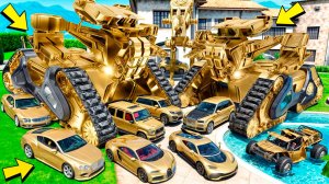 Угнал кучу золотых чит тачек и огромный монстр трак у мажора за 180 сек! Битва воров в ГТА 5 Онлайн