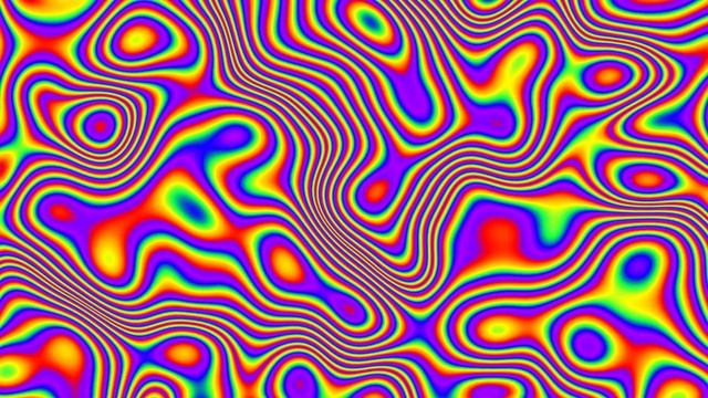 Neon Rainbow Patterns | Psychedelic Background Video Loop [1 Hour, 4K] смотреть онлайн