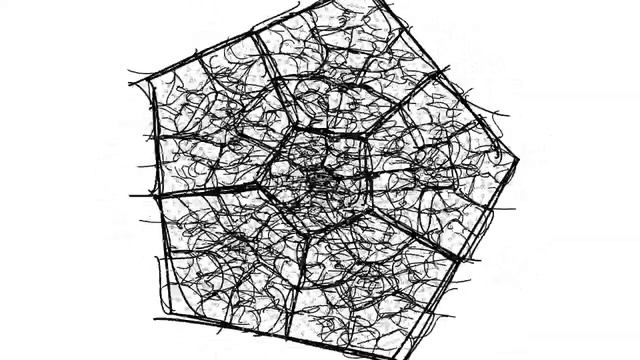 Sutcliffe Pentagon code in Processing / 5 sides смотреть онлайн