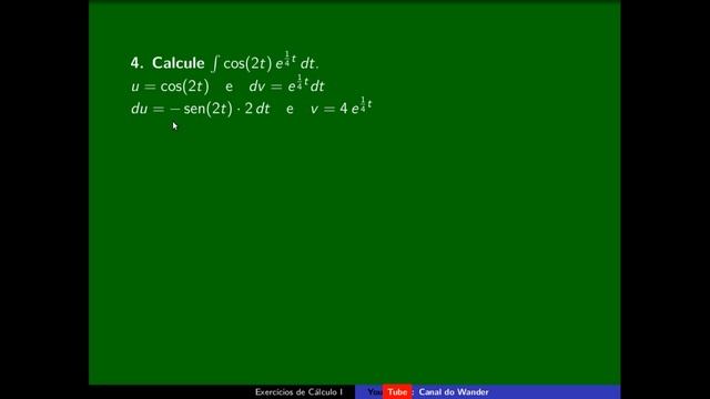 Exercício Resolvido - Integração por Partes - Apresentação 03 смотреть онлайн