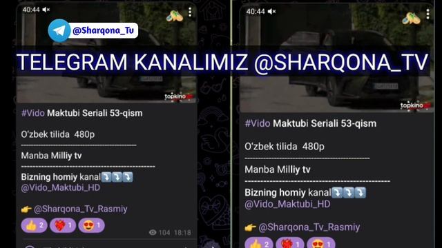 Vido maktubi 53-Qism Uzbek tilida смотреть онлайн