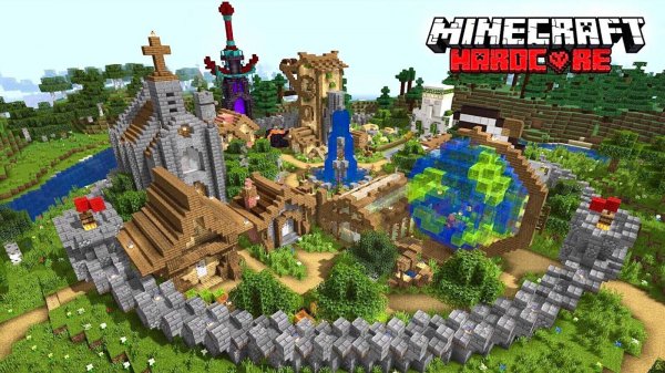 Я Построил Лучшую ДЕРЕВНЮ с ЖИТЕЛЯМИ в Майнкрафт Хардк