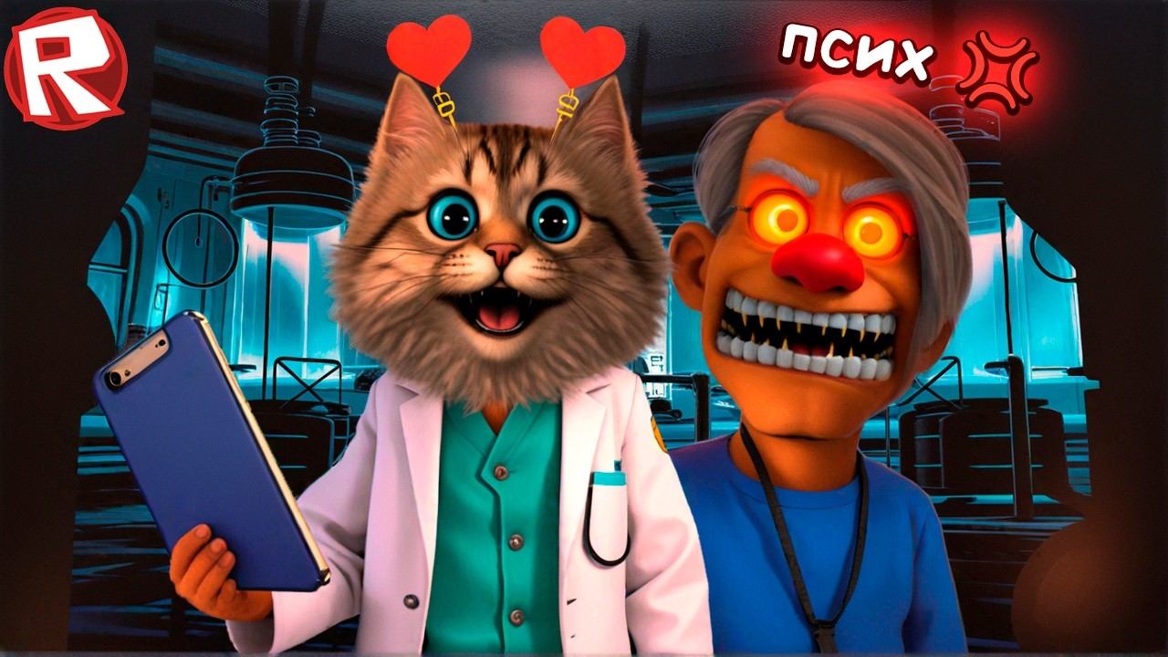 ВСТРЕТИЛ ДОКТОРА АНИМАТРОНИКА В РОБЛОКС ПОБЕГ ИЗ ГОСПИТАЛЯ Весёлый Кот смотреть онлайн