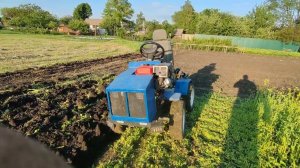 ДВУХКОРПУСНЫЙ ПЛУГ на МИНИТРАКТОРЕ в деле!!!! Запахиваю сидерат!!!