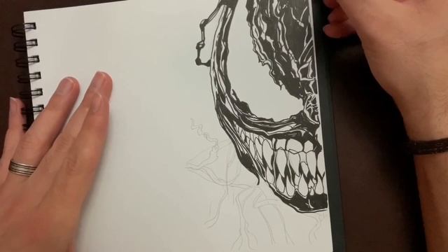 Drawing VENOM | SPIDER-MAN | TOM HARDY - SKETCH ART Speed Drawing | Time-Lapse смотреть онлайн