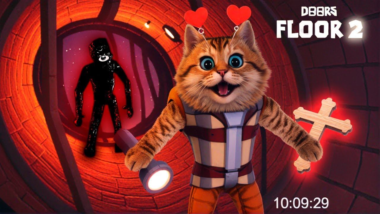 ДОРС 2 ШАХТЫ 100 - 200 ДВЕРИ НА ВРЕМЯ (ROBLOX DOORS 2 FLOOR The Mines) Весёлый Кот смотреть онлайн