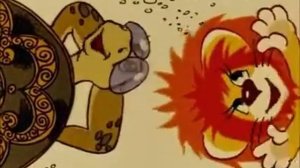 AI altered english translated russian cartoon мультфильм Как львёнок и черепаха пели песню