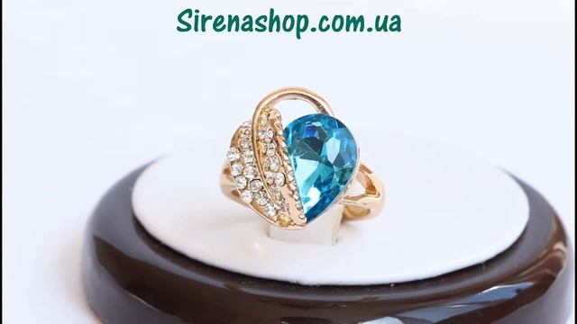 Sirenashop.com.ua: Бижутерия (Кольцо Иная) с кристаллами Swarovski смотреть онлайн