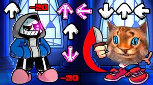 САНС во Friday Night Funkin' Vs Dusttale Remastered (FNF Mod)