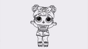 Рисуем Раскраски КУКОЛКА ЛОЛ Раскраски для детей