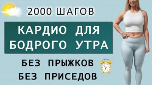 Простая кардио-тренировка на каждый день⚡️2000 шагов для похудения (без прыжков и без приседов)