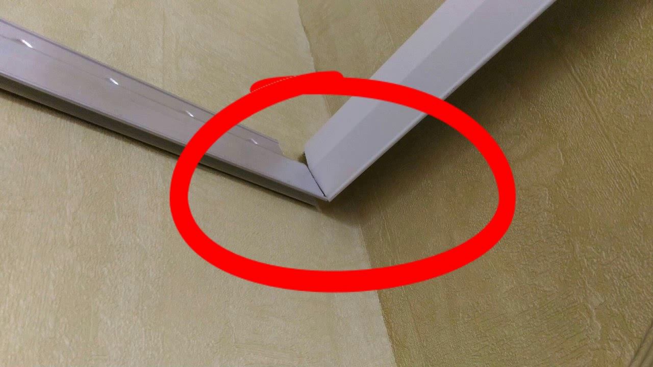 Парящий потолок. Стыковка профиля Пк6 с стеновым. смотреть онлайн