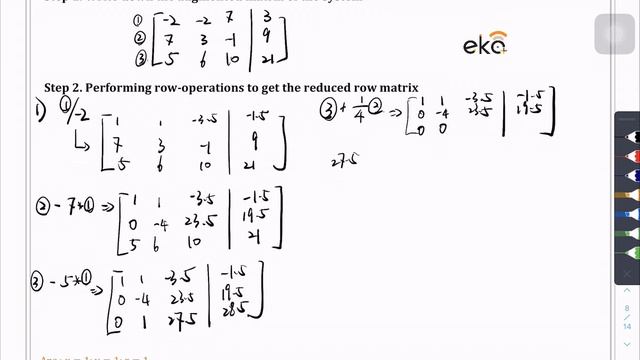 Concordia-Math 208 Gauss-Jordan Elimination Problem Solving смотреть онлайн