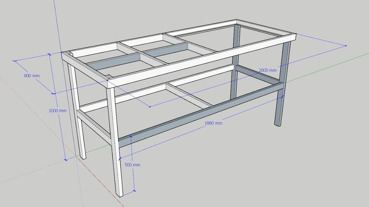 ВЕРСТАК СВОИМИ РУКАМИ Чертежик простого верстака смотреть онлайн