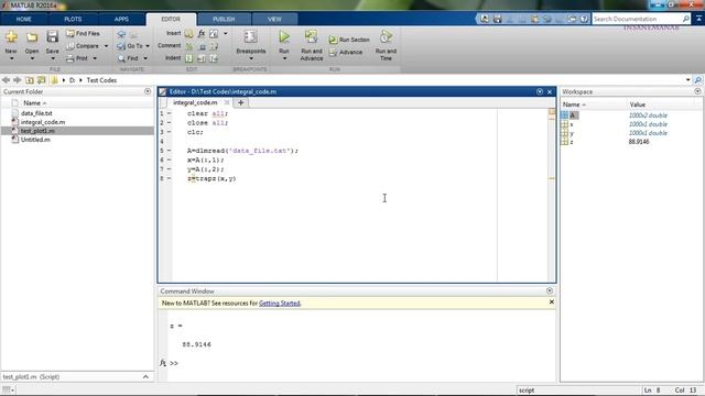Numerical integration of discrete experimental data in matlab смотреть онлайн