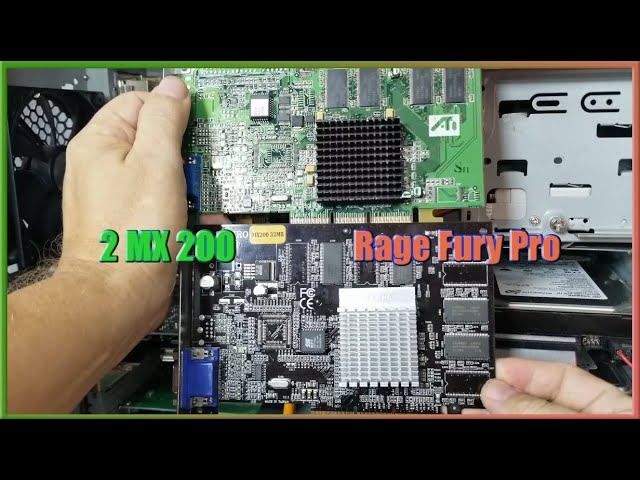 Сравниваем Nvidia 2 MX 200 C ATI Rage Fury Pro