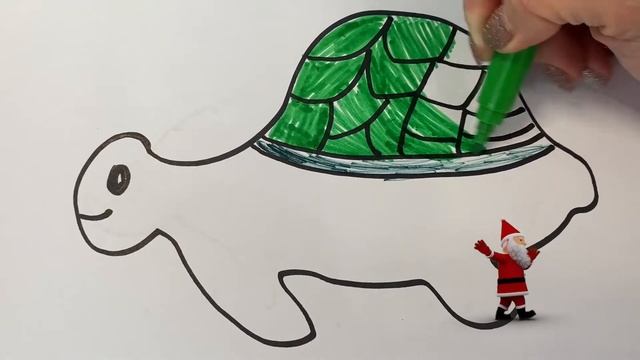 Draw to draw a turtle / Сурет салу Тасбақа / рисование черепаха для детей /toshbaqa rasmini chizish смотреть онлайн