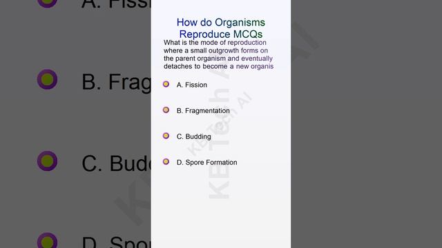 TOP 50 MCQ How Do Organisms Reproduce 36