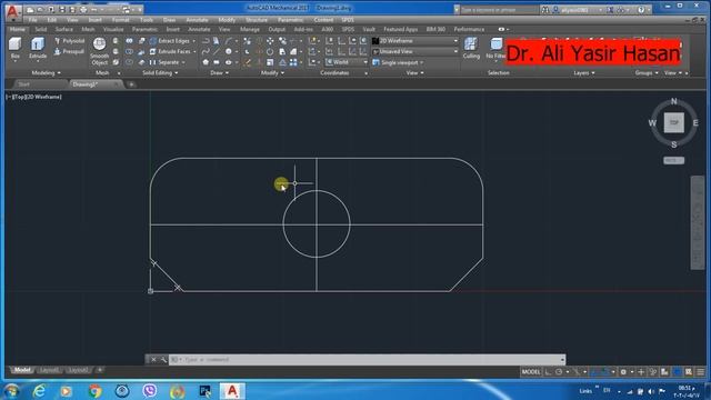 auto cad circl, rectangle,fillet,trim,chammfer,dimension смотреть онлайн