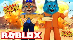 Я РАЗРУШИЛ ВЕСЬ ГОРОД В РОБЛОКС Весёлый Кот и КОТЁНОК ЛАЙК Roblox Simulator