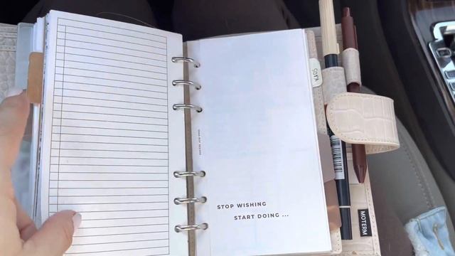 Personal Planner Flip Through | Moterm Personal Luxe Taupe Croc Rings
