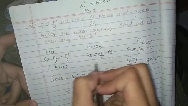 10cc N/2 HCl ,30cc N/10 HNO3 and 60 cc N/5 H2SO4 are mixed together find resulting mixtures' pH смотреть онлайн