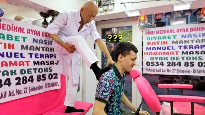 This Barber Knows How To Suprise ｜ ASMR Strong Massage By The Pink Barber