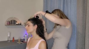 ASMR Perfectionist Twin Space Buns with Detailed Mini Comb Perfecting - HairStyling, Brushing,Waxin