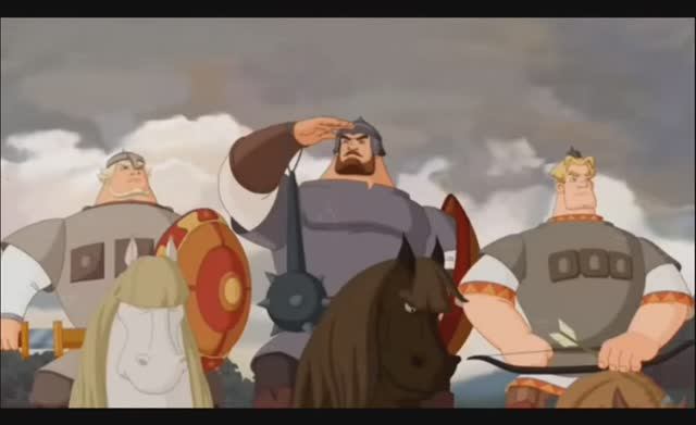 Три Богатыря клип. Богатырская сила - Гр.Цветы смотреть онлайн