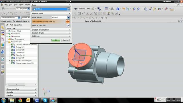 Siemens NX 8.5 - Engine Tutorial - 01 Body смотреть онлайн