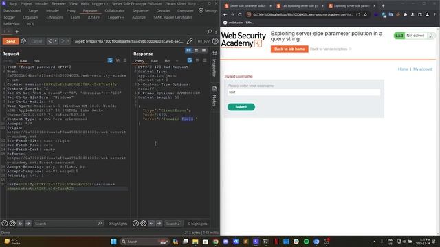 Exploiting Server-Side Parameter Pollution Vulnerability | Portswigger смотреть онлайн