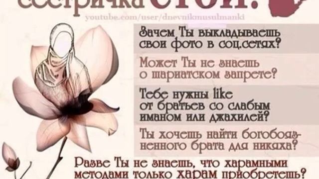 Насиха от брата Билала , по поводу фотографий, выкладываемых сестрами в соц сети смотреть онлайн