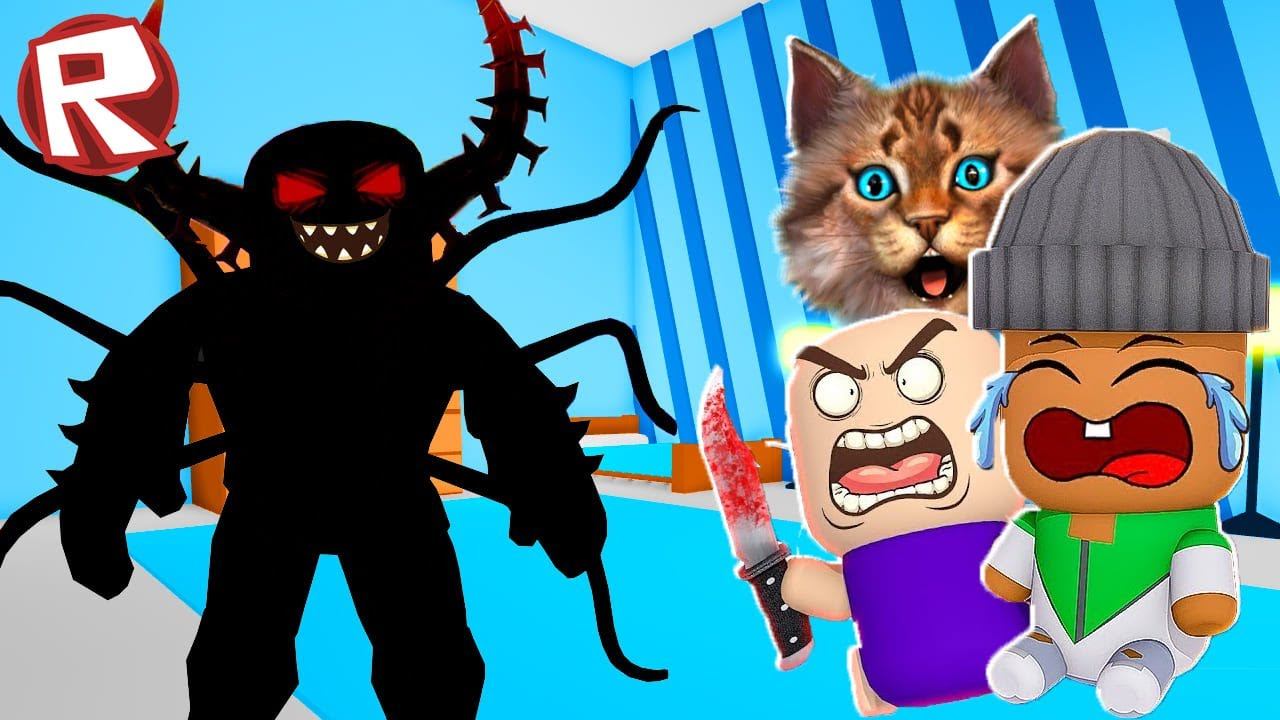 СНОВА МОНСТР в игре ДЕТСКИЙ САДИК в РОБЛОКС (Daycare 2 Story Roblox) Весёлый Кот