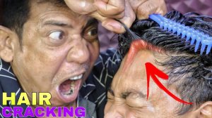 Loud Hair Crack & Comb Massage by Asim Barber ｜ Scalp Scratching ｜ Neck Cracking ｜ Head Massage ASMR