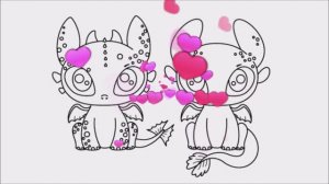 Беззубик и Дневная Фурия Как Приручить Дракона Мультик Раскраска Рисуем Раскраски для Детей