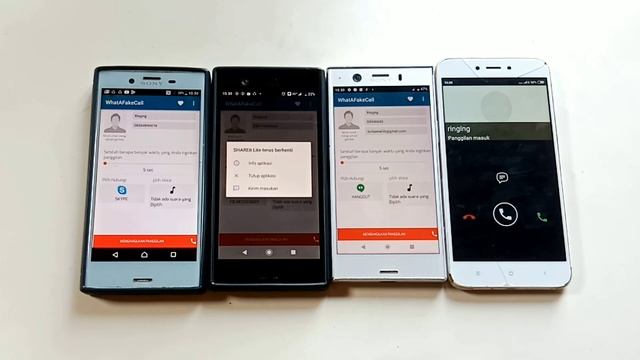 3 phone SONY XPERIA compact series & Redmi, fake call social media at same time смотреть онлайн