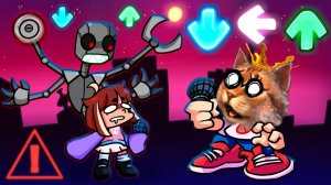 СУМАСШЕДШАЯ КЬЮТИ РОБОТ во Friday Night Funkin' vs QT HARD MODE ПРОТИВ Весёлый Кот