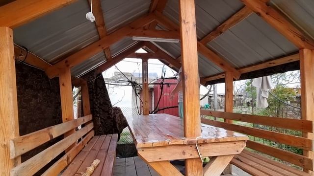 Готовлюсь к приезду гостей) Любимая беседка на даче заросла паутиной... смотреть онлайн