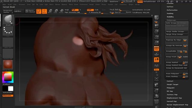 Make Fitness body lion free in zbrush смотреть онлайн