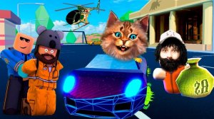 ИСТОРИЯ ПРО ДРУЗЕЙ КОТА И БОМЖИКА НОВЫЙ ПОБЕГ ИЗ ТЮРЬМЫ Roblox