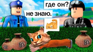 ИСТОРИЯ ПРО НОВЫЙ Побег из Тюрьмы в РОБЛОКС ROBLOX MAD CITY 2 Весёлый Кот