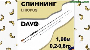 Спиннинг DAYO LIROPUS (Дайо Лиропус) 0,2-0,8 г 1,98 м из моего комплекта для мормышинга