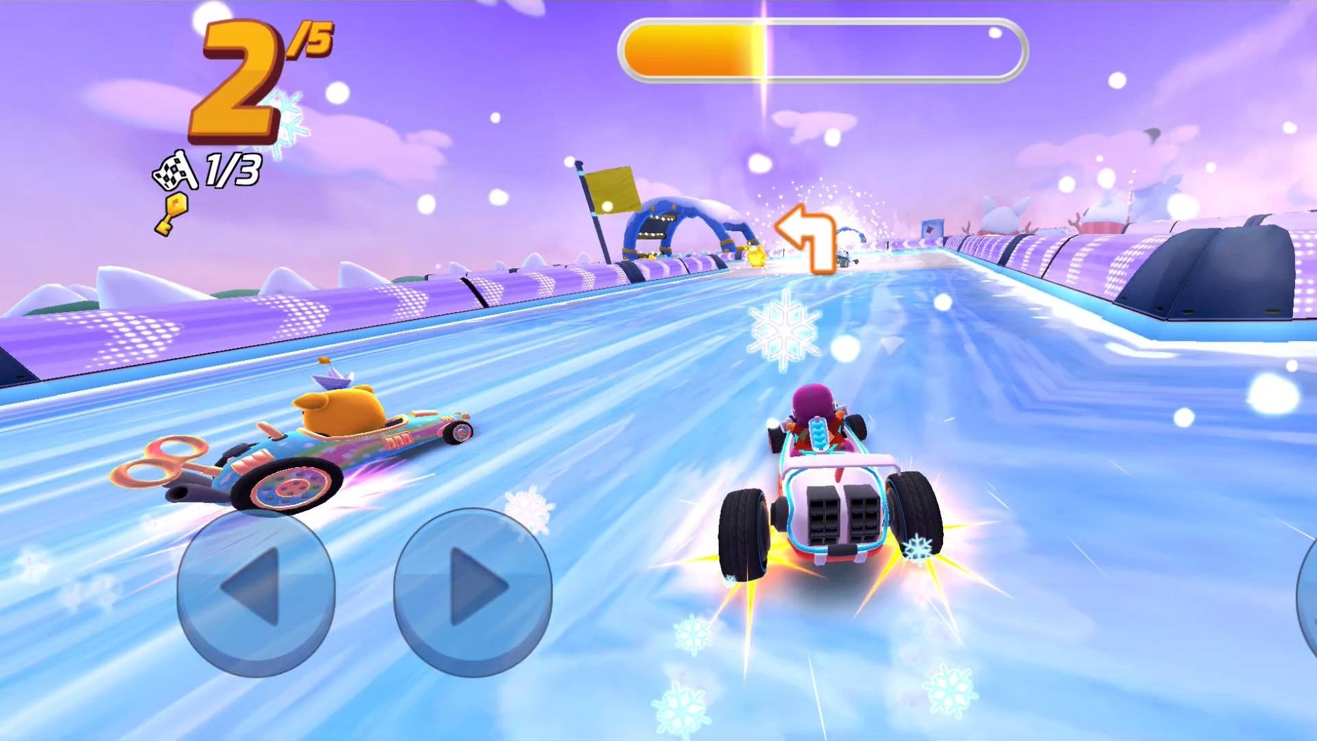 Гонки на электрическом карте Starlit Kart Racing Снежные горы смотреть онлайн